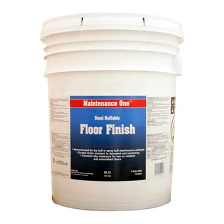 Maintenance One® Semi-Buffable Floor Finish, 5 Gallon Pail - 512544